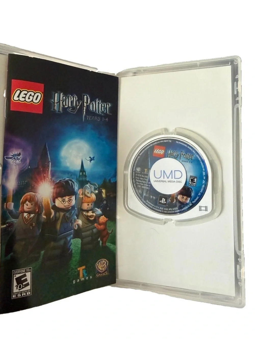 The product is a Sony PSP game titled LEGO Harry Potter: Years 1-4, part of the